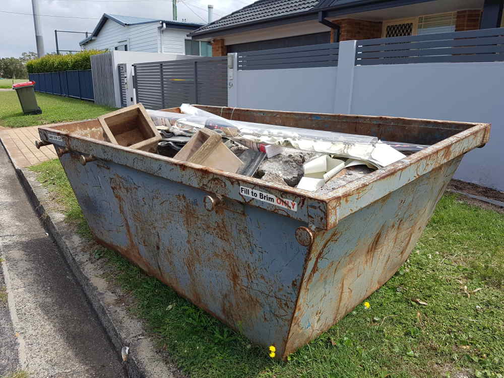 Skip bin on the nature strip